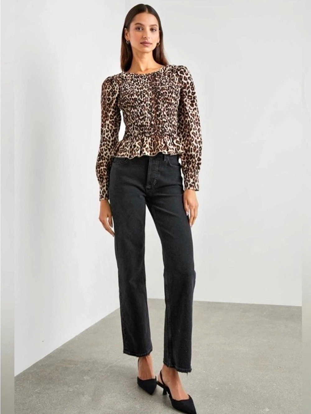Rails Women’s Tabi Top, NWT, Medium, Nala Leopard Print (MSRP $198)